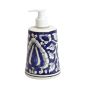 Khurja Pottery Dispenser Big Mugal Painting Blue | Hand Paited Ceramic Liquid Soap Dispenser with Pump | Bathroom Liquid Soap Dispenser | Kitchen Liquid Soap Dispenser