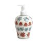 Khurja Pottery Dispenser Big Red Green Leaf | Saras Aajeevika