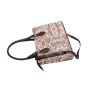 Jacquard Fabric Women's Handbag 12*10 inch || White & Pink Colour || Saras Aajeevika