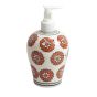 Dispenser Big White Orange Flower | Hand Paited Ceramic Liquid Soap Dispenser with Pump| Bathroom Liquid Soap Dispenser |Kitchen Liquid Soap Dispenser