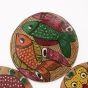 Kalighat Fish Painting Wooden Tea Coaster || Set of 4 || Saras Aajeevika