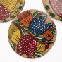 Kalighat Bird Painting Wooden Tea Coaster || Set of 4 || Saras Aajeevika