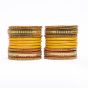 Lac Bangles || Yellow Color || Set of 20 || Saras Aajeevika