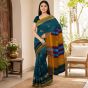 Kasuthi Cotton Saree || Peacock Green Colour || Elephant Design with 80cm Blouse || Saras Aajeevika