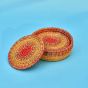 Handcrafted Pine Needle Coaster Red || Saras Aajeevika
