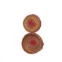 Handcrafted Pine Needle Coaster Red || Saras Aajeevika