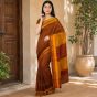 Ilkal Cotton Saree Small Check || Maroon Colour & Maroon Pallu with 80cm Blouse || Saras Aajeevika