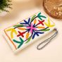Kashmiri Crewel Embroidered Cotton Pouch || Size 9x4.5 inch || Saras Aajeevika