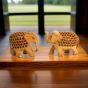 Wooden Elephant 3"  Jali (Set of 2 ) || Saras Aajeevika