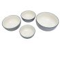 Khurja Pottery Decorative Soup Bowl – Gray & White | Handcrafted Home Décor Item