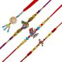 Family Rakhi (Bhaiya Bhabhi + 2 Kids ) Type-2 || Set of 4 || Saras Aajeevika