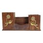 Wooden Pen, Mobile & Card Holder || Sheesham Wood || Saras Aajeevika