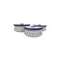 Khurja Pottery Donga 3Pc White and Grey Line 8 | Hand painted | Kitchen ware | Home Décor | White and Grey