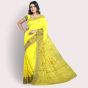 Madhubani Painting Chanderi Silk Saree Ram Sita Jaimala Design || Yellow || Saras Aajeevika