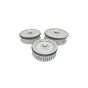 Khurja Pottery Donga 3Pc set Line 8| Hand painted | Kitchen ware | Home Décor | White and Grey