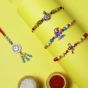 Family Rakhi (Bhaiya Bhabhi + 2 Kids ) Type-2 || Set of 4 || Saras Aajeevika