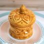 Wooden Sindur Dibbi 2.5" || Natural Color || Saras Aajeevika