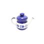 Khurja Pottery Tea Pot White Blue Leaf Murli| Hand painted | Kitchen ware | Home Décor | White and Blue