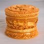 Wooden Powder Box 4" || Natural Color || Saras Aajeevika