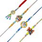 Family Rakhi (Bhaiya Bhabhi + 2 Kids ) Type-1 || Set of 4 || Saras Aajeevika