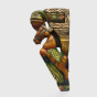 Wall Décor Bracket Wood Carving One Horse 8 x 18 Inch