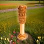 Wooden Ashoka Piller 10" || Office Decorative || Natural Color || Saras Aajeevika