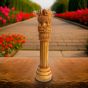 Wooden Ashoka Piller 16" || Office Decorative Item || 16 inch || Natural Color || Saras Aajeevika