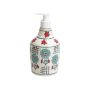 KHURJA POTTERY Dispenser Big White Sky Blue Flower | Hand Paited Ceramic Liquid Soap Dispenser with Pump| Bathroom Liquid Soap Dispenser |Kitchen Liquid Soap Dispenser
