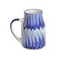 Khurja Pottery Milk Mug Chimni Blu Clr Wt Wht Line Set Of 2 || Saras Aajeevika