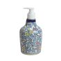 Khurja Pottery Dispenser Big Mughal Painting  Blue Climber | Ceramic Liquid Soap Dispenser with Pump 