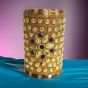 Stone Pen Stand 4" Golden || 4 Inch || Natural Color || Saras Aajeevika