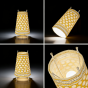 SARAS Aajeevika, Handcrafted | Goat Leather Hand painted Lamp | SHG Product | Andhra Pradesh | Leather Work | Yellow Colour | 8