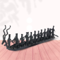  Boat Wrought Iron Black Colour Big Size