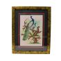 Miniature Painting Birds Design Silk With Frame 9*12 || Saras Aajeevika