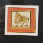 Painting Miniature Single Figure Horse Right Facing With Frame || Saras Aajeevika
