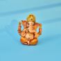 Polyrasin Ganesha || Orange Color || 5 inch || Saras Aajeevika