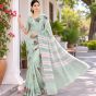 Handloom Handpainted Cotton Saree with Blouse 6.65 Mtr || Green Colour || Saras Aajeevika