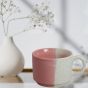 Khurja Pottery Murli Cup Italian 50-50 Red White So6| Hand painted | Kitchen ware | Home Décor | Red