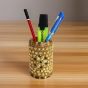 Stone Pen Stand 4" Golden || 4 Inch || Natural Color || Saras Aajeevika