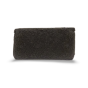  Embroidered B Envelope Clutch Black