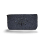  Embroidered B Envelope Clutch Blue