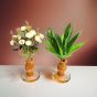 Wooden Flower Pot 4" Elephant Design (Set of 2 ) || Natural Color || Saras Aajeevika