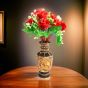Wooden Pearl Flower Pot 9" || Natural Color || Saras Aajeevika