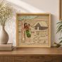 Bamboo Wall Hanging Frame Village Design 12*12 inch || Saras Aajeevika