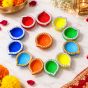 Terracotta Multi Colour Diya || Set of 12 || Festival Decorative Item || Saras Aajeevika