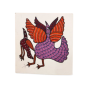 Painting Gond Art Bird Square 9x9 Inch