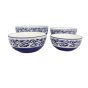 Khurja Pottery Soup Bowl |White and blue| Decorative Item | Home Décor | Handcrafted Home Décor Item