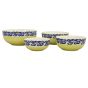 Khurja Pottery Soup Bowl |Yellow and blue|Decorative Item| Home Décor