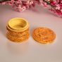 Wooden Powder Box 4" || Natural Color || Saras Aajeevika