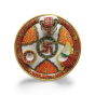 Handcrafted | Pooja Thali 9" | SHG Product | Rajasthan | Minakari on White Marble | Religious & Devotional | Vibrant & Colourful